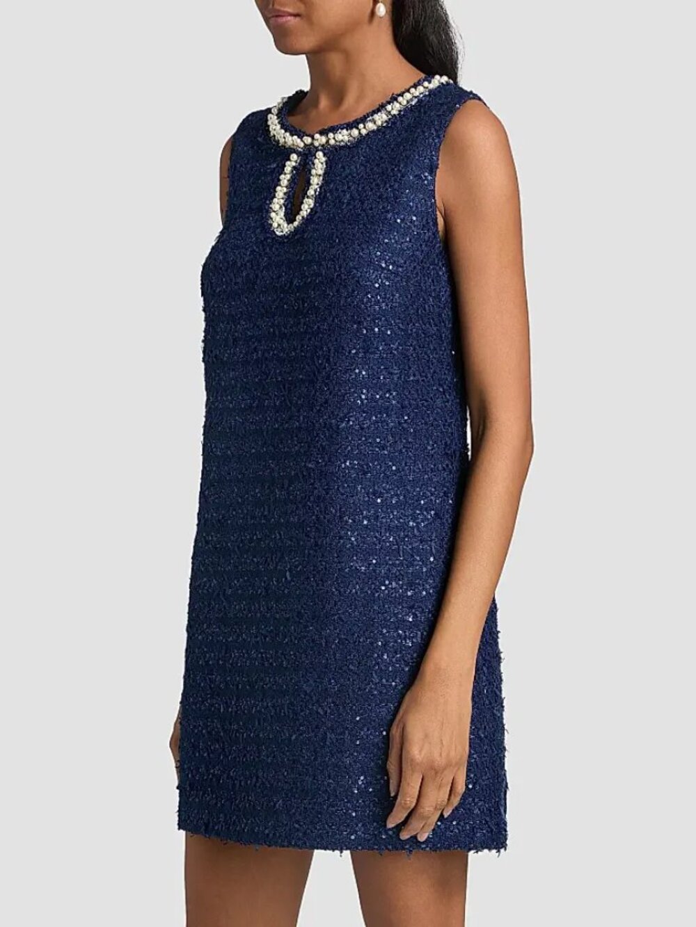 Lilly Pulitzer Ronan Navy Metallic Tweed Skirted Romper — Size 2